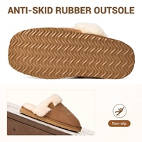 Pantoufles en fausse fourrure style western - Bottes d'intérieur/extérieur pour femmes avec mousse à mémoire de forme et bout carré pour la maison et les occasions décontractées