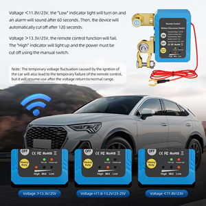 Interrupteur magnétique de déconnexion de batterie de voiture 12V 240A, coupe-circuit de batterie à distance avec voyant lumineux et télécommande - Product Image 3