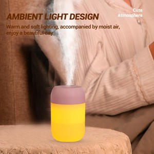 Portable 300ml Mini USB-Charged Ultrasonic Aromatherapy <b>Mist</b> <b>Humidifier</b> Plastic Construction Colorful Night Light Household - Product Image 3