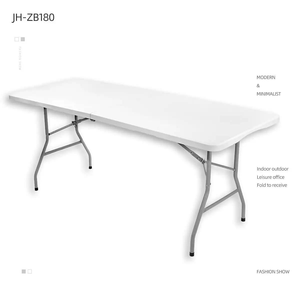 5 ft 6 ft 8ft 미국 인기 고품질 플라스틱 의자 및 테이블 플라스틱 피크닉 접이식 파티 테이블