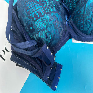 Modello da 0.59 dollari CG141 taglia 38-44 coppe B Sexy foto di ragazze <span class=keywords><strong>senza</strong></span> <span class=keywords><strong>reggiseno</strong></span> in pizzo blu reggiseni Sexy da donna - Product Image 4