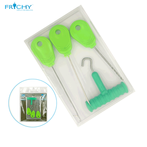 XN505 1 ensemble/4 pièces accessoires de pêche à <span class=keywords><strong>la</strong></span> carpe ensemble d'aiguilles à <span class=keywords><strong>bouillette</strong></span> Kit outil en acier inoxydable appât perceuse Stringer aiguille outil de pêche Pesca - Product Image 1
