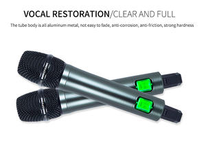 GAW-014B หนึ่งลากสองมืออาชีพไมโครโฟนไร้สายแบบไดนามิกสากลไมโครโฟนบ้านเวทีประสิทธิภาพเสียง K <span class=keywords><strong>เพลง</strong></span> - Product Image 2