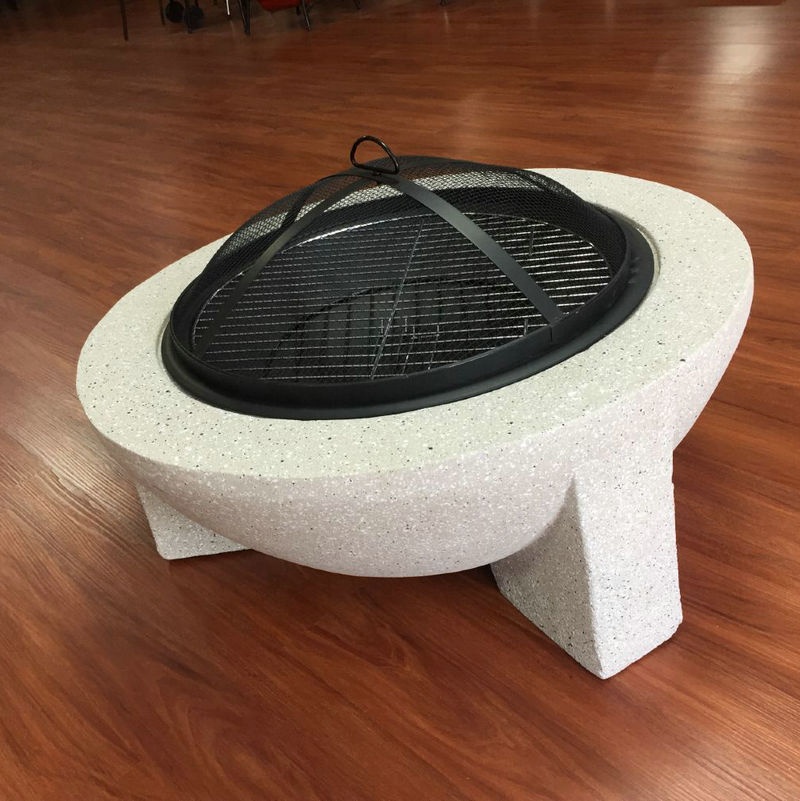 Multifunctional outdoor stone magnesium oxide fire pit garden outdoor backyard barbecue party fire pit table