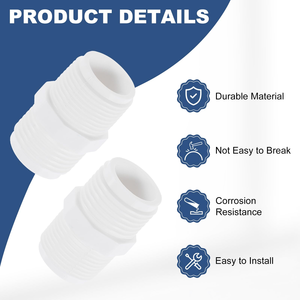 Conectores Rápidos Blancos para Tubos de Agua de 1/4, 3/8, 1/2, 5/16, 12mm, Conexión a Presión para Sistemas de Agua RO, Conexión Rápida de Plástico - Product Image 2