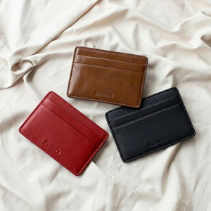 Porte-cartes en cuir fin, étui pour cartes de crédit, minimaliste, pour poche avant, organiseur de cartes de visite, portefeuille - Product Image 3