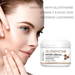 SheDiary OEM ODM Gesichts creme mit Kojic Acid Light ening Moist urizing Anti-Aging White ning Glutathion Behandlungs effekt