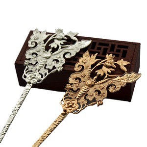 Pure Copper Butterfly Hairpin 202mm Gold And Silver Plated <b>Wedding</b> Hair <b>Accessory</b> - Product Image 4