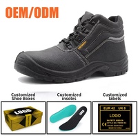 Zapatos de Seguridad Tiger Master para Hombre, Económicos, con Puntera de Acero, Resistentes a Pinchazos, de Cuero Negro, Resistentes al Aceite y al Ácido, Antideslizantes, para Obras de Construcción