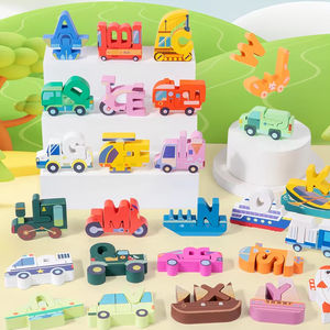 Giocattolo educativo in legno per bambini per l'apprendimento dell'alfabeto alfabeto a forma di colore animale di corrispondenza giocattolo cognitivo per bambini - Product Image 1