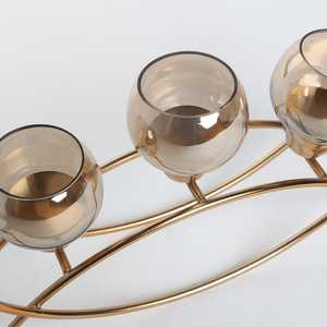 Nouveau design bougeoir en laiton pour la maison et les mariages décoration Top tendance bougeoir dernier verre Selena - Product Image 3