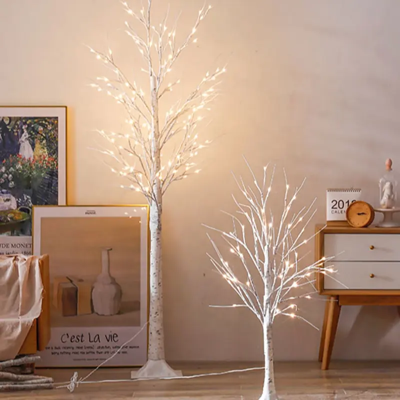 60cm 55 נוריות סיטונאי חיצוני עמיד למים גרוב מלאכותי עץ אורות ליבנה עץ אור Led חג המולד