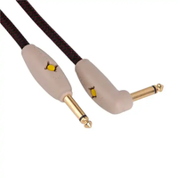 Cable de instrumento eléctrico, de guitarra de 1/4 Cable ", Cable de parche de bajo, Pedal de guitarra, botón de Control de silencio