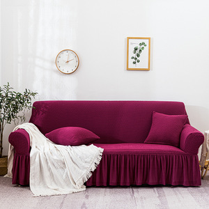 Penutup <span class=keywords><strong>Sofa</strong></span> Kain Warna Solid Turki Semua Termasuk Renda Tebal Penutup <span class=keywords><strong>Sofa</strong></span> Persegi Kecil Turki Grosir Empat Musim - Product Image 2