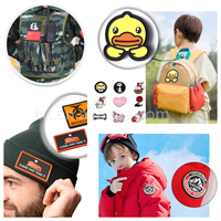 Étiquette en silicone 3D personnalisée de haute qualité, thermocollante, avec logo en relief, patch rond en caoutchouc pour vêtements et sacs