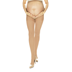 Collants de compression de <span class=keywords><strong>grossesse</strong></span> 15-20 mmHg, bas médicaux à taille haute, à bout ouvert, pour varices, gonflements et amélioration de la circulation - Product Image 1