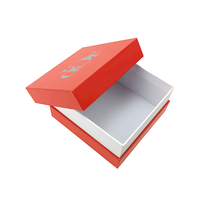 Boîte cadeau rigide en carton pour montre, rouge et blanc, design de luxe, emballage rouge mat, boîte en papier imprimée pour bijoux, 5 pièces