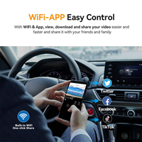 كاميرا لوحة القيادة DDPAI Mini بدقة 1080P HD وسعة 128 جيجابايت وفتحة F2.0 مع واي فاي ورؤية ليلية ومسجل فيديو وكاميرا للسيارة