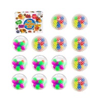 Lot de balles sensorielles TPR colorées anti-stress pour enfants de 5 à 7 ans et adultes