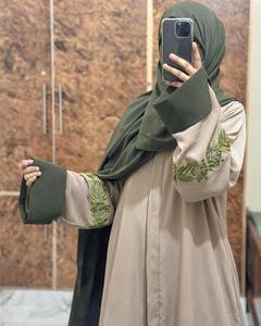 Abaya Abierta Bordada de Moda Islámica Mexizo Dubai, Vestido Largo <span class=keywords><strong>Maxi</strong></span> Modesto para Mujeres Musulmanas - Product Image 4
