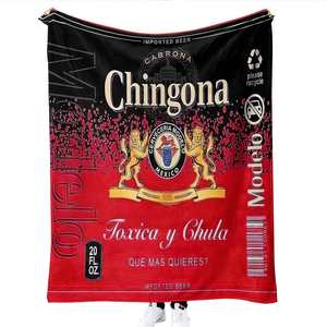 2023 nuevo diseño EE. UU. Venta caliente personalizado mexicano Borracha Chingona Toxica sublimación polar viaje manta de poliéster - Product Image 4