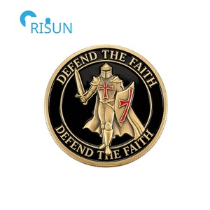 Moneda Conmemorativa de Paladín Caballero Templario: Cristo Defiende la Fe, Pon la Armadura Completa de Dios, Moneda de Desafío de Fe Personalizada - Product Image 4