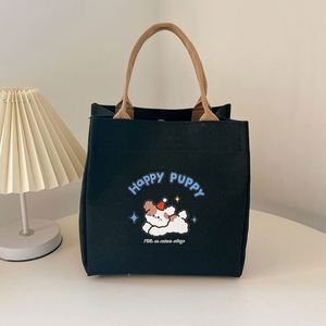 Custom Logo Eco-Friendly Reusable Medium Daily Non-Woven Cotton <b>Canvas</b> Grocery Tote Shopping <b>Bag</b> Buttons and Zipper Closure - Product Image 4
