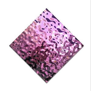 304 prezzo pannelli a parete ondulazione dell'acqua lamiera decorativa in acciaio inossidabile di colore martellato in vendita piastra in acciaio inossidabile - Product Image 5