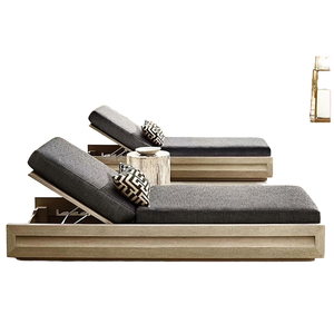 Chaise longue moderne en bois imperméable pour les cours <span class=keywords><strong>de</strong></span> loisirs en plein air Hôtels Espaces <span class=keywords><strong>de</strong></span> plein air Vue sur la mer Piscine Chaise longue pour bronzer - Product Image 1