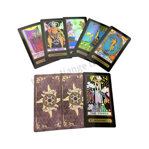 Carte de jeu TCG personnalisée Oracles Jeu de cartes à jouer Chat vierge Argent Or Cartes de tarot holographique - Product Image 4