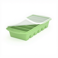 Bac de congélation portable en silicone avec couvercle – Moules à soupe et à glaçons de type vertical – Conteneur de stockage alimentaire grande capacité