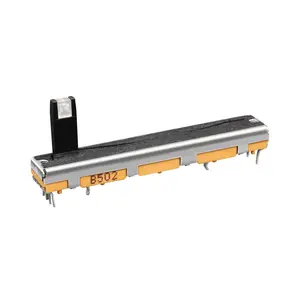 Deslize potenciômetro misturador fader 10K 50k 20K b 500k deslizante linear potenciômetro 45mm curso com led