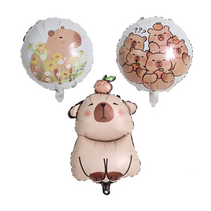 Globo de Aluminio de Capibara Mate para Múltiples Ocasiones, Decoración de <span class=keywords><strong>Fiesta</strong></span> de Cumpleaños, Globo de Aire Flotante de Pie - Product Image 4