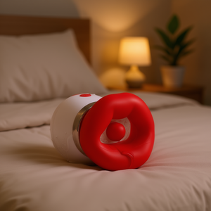 Vibrateur mammaire First Kiss en silicone ABS avec contrôle par bouton, pour succion et vibration, jouet sexuel pour masturbation, rouge, rose, jaune, violet, bleu - Product Image 2