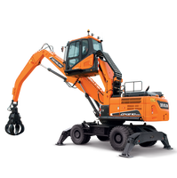 Mesin Penanganan Scrap Fleksibel 26t DX210WMH-5, Material Handler Grapple Excavator Grab Crane untuk Operasi Gudang Baja
