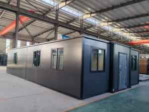 <span class=keywords><strong>Maison</strong></span> préfabriquée mobile extensible pour stand, avec double aile pliable, pour chantier <span class=keywords><strong>de</strong></span> construction - Product Image 4