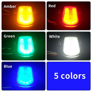 Nouvelles lumières de toit de camion 12V-24V, 5 couleurs, lumières de signalisation LED pour toit de cabine de camion - Product Image 3