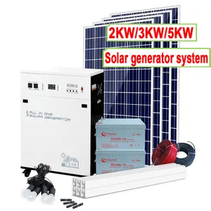 Vente directe d'usine 48v 5kw 10kw 20kw kit complet hors réseau tout en un générateur de puissance à usage domestique 2kw 3kw système de stockage d'énergie solaire
