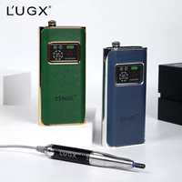 Vente chaude OEM/ODM LUGX Perceuse à ongles sans fil rechargeable portable 35000 tr/min en acier inoxydable avec prises EU/US/UK/AU 110-240V