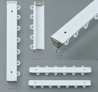 Rail de rideau flexible robuste pour fenêtre en baie à angle arqué, glissage silencieux