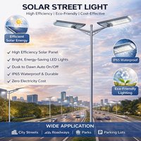 Farola Solar Integrada para Exteriores, IP65 Impermeable, LED, Alimentación AC/DC/Batería, Aleación de Aluminio, Certificación CE, Control por Aplicación (5 Años de Garantía)
