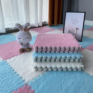Cheveux longs d'intérieur 30*30 bébé rampant jouant à Eva <span class=keywords><strong>tapis</strong></span> de jeu en mousse <span class=keywords><strong>tapis</strong></span> en peluche puzzle pour enfants/Vente en gros bon marché - Product Image 1