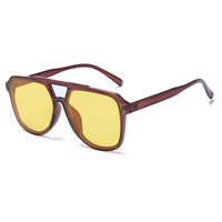 Lunettes de soleil surdimensionnées pour femmes Twooo 2205, nouvelle mode, double pont carré, personnalisées