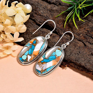 Orecchini Pendenti Vintage con Motivo Ovale per Donne, Eleganti Gioielli alla Moda per le Vacanze - Product Image 3