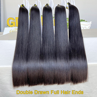 Grossiste de Cheveux Indiens Bruts Vierge 12A Alignés Cuticule Lisses Os Double Drawn Naturel Humains Paquets Indiens Bruts