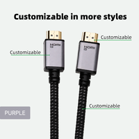 Câble HDMI 2.1 certifié WISTAR Premium, ultra haute vitesse 8K/60Hz 4K/120Hz, 1,5 m, plaqué or