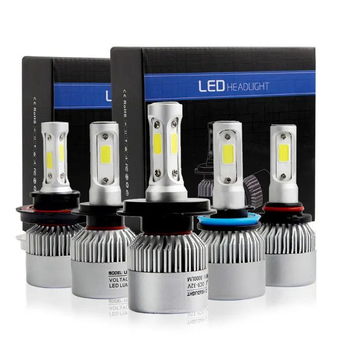 Auto lighting system C6 S2 6000k COB chips others car light accessories 9005 9003 h11 h7 hb3 h4 automotive led headlight bulb