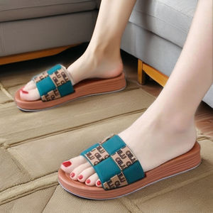 Sandalias de Verano para Mujer, Antideslizantes, Punta Abierta, Suela Suave, para Exteriores, Diseño Ligero y Moderno, Estilo Chanclas, Punta Cuadrada, para Otoño - Product Image 1