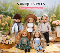 Vente en gros de vêtements pour poupées, 5 styles, ensembles de vêtements complets, poupée en vinyle aux cheveux longs et bouclés, poupée pour enfants à habiller, jouet avec boîte cadeau