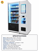 Distributeur automatique de snacks commercial 6 étages 66 compartiments Porte vitrée intégrale Prêt pour paiement par carte et QR pour Salle de sport Hôtel Centre commercial
